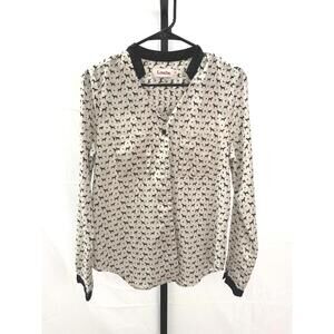 Louche Women's Long Sleeve Blouse with Dog Print